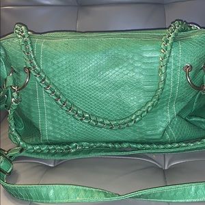 Faux Reptile Printed Shoulder Bag